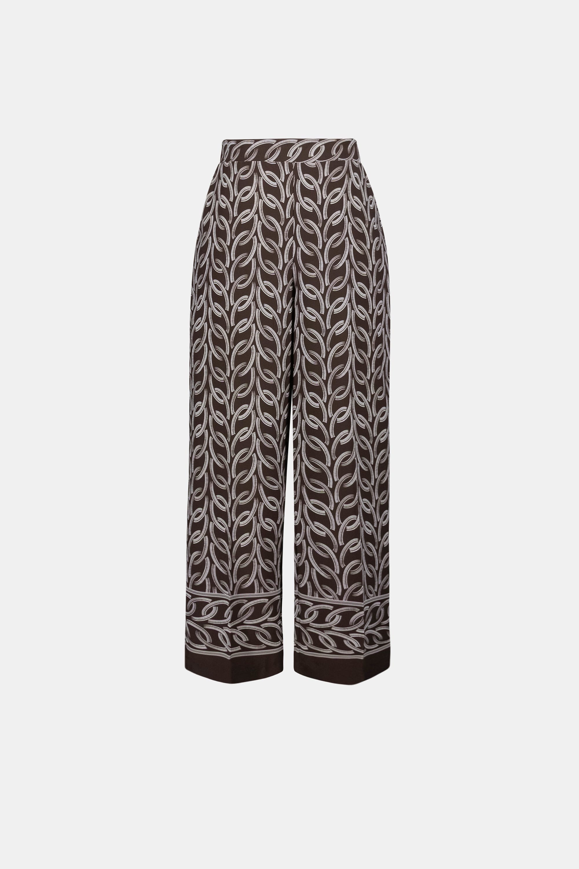 Recycled Woven Chain Print Pull-On Pants