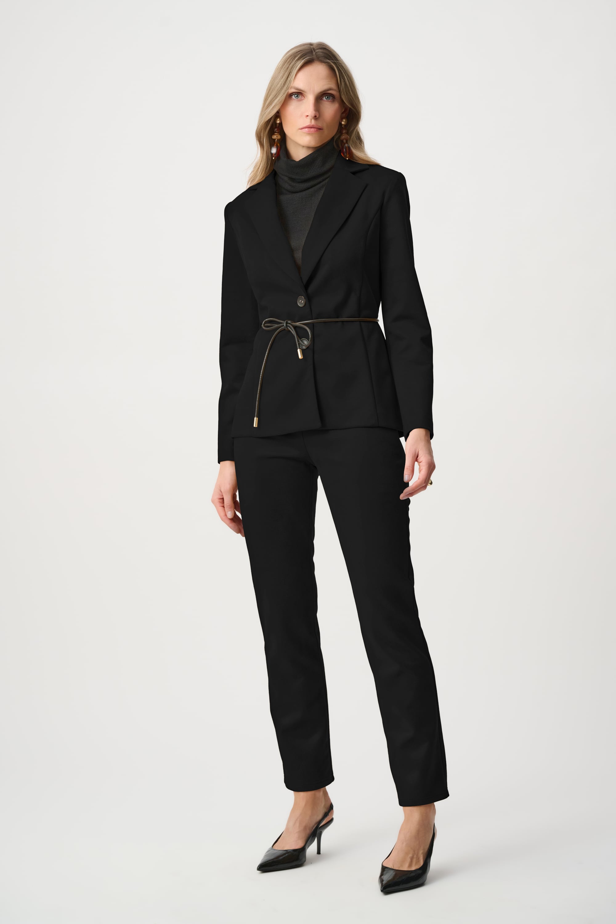 Joseph Ribkoff Scuba Suede Slim-Fit Pull-On Pants-263060, colour 11