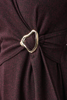 Herringbone Fit And Flare Wrap Dress