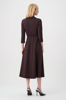 Herringbone Fit And Flare Wrap Dress