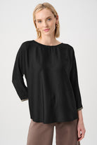 Recycled Satin Boat-Neck Tunic
