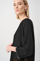 Recycled Satin Boat-Neck Tunic