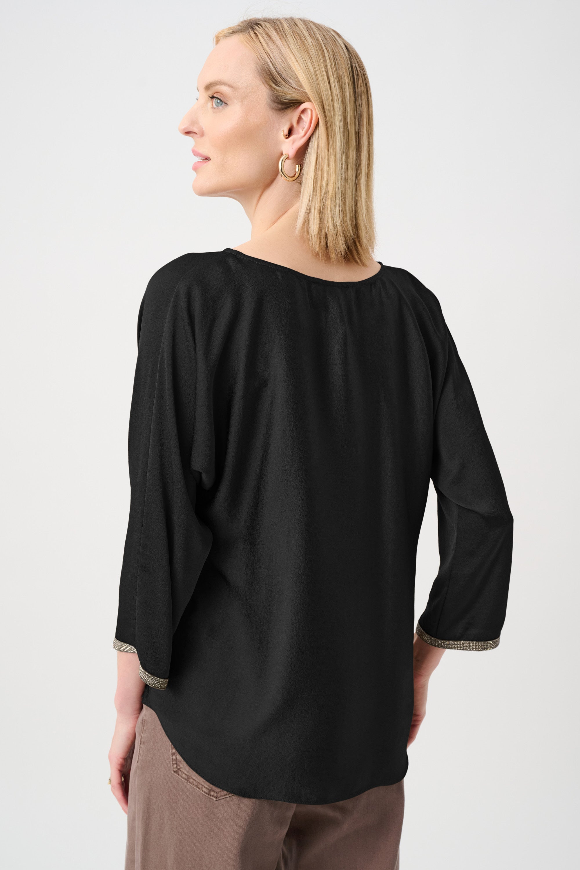 Recycled Satin Boat-Neck Tunic