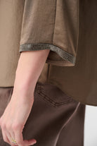 Recycled Satin Boat-Neck Tunic