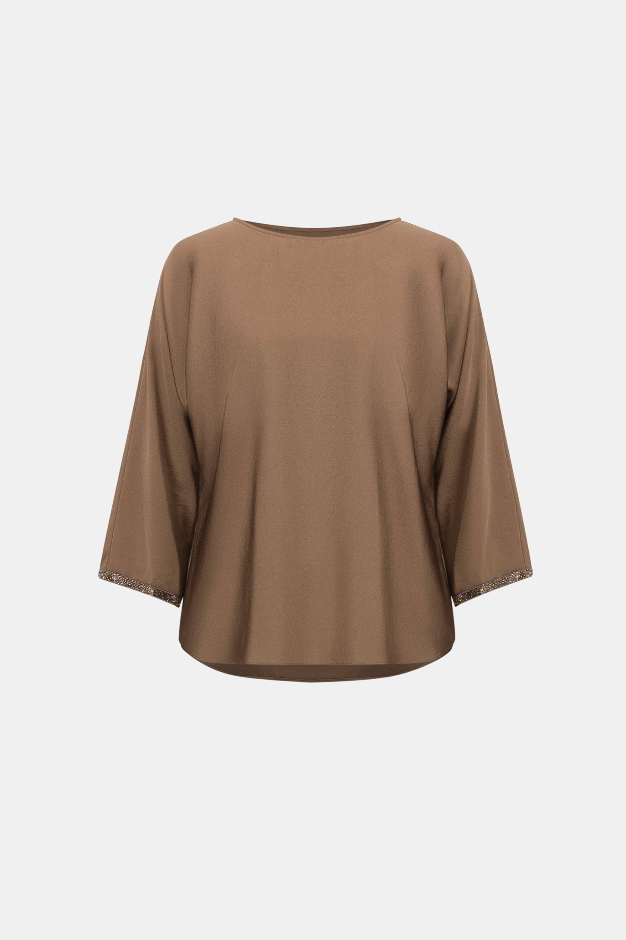 Recycled Satin Boat-Neck Tunic