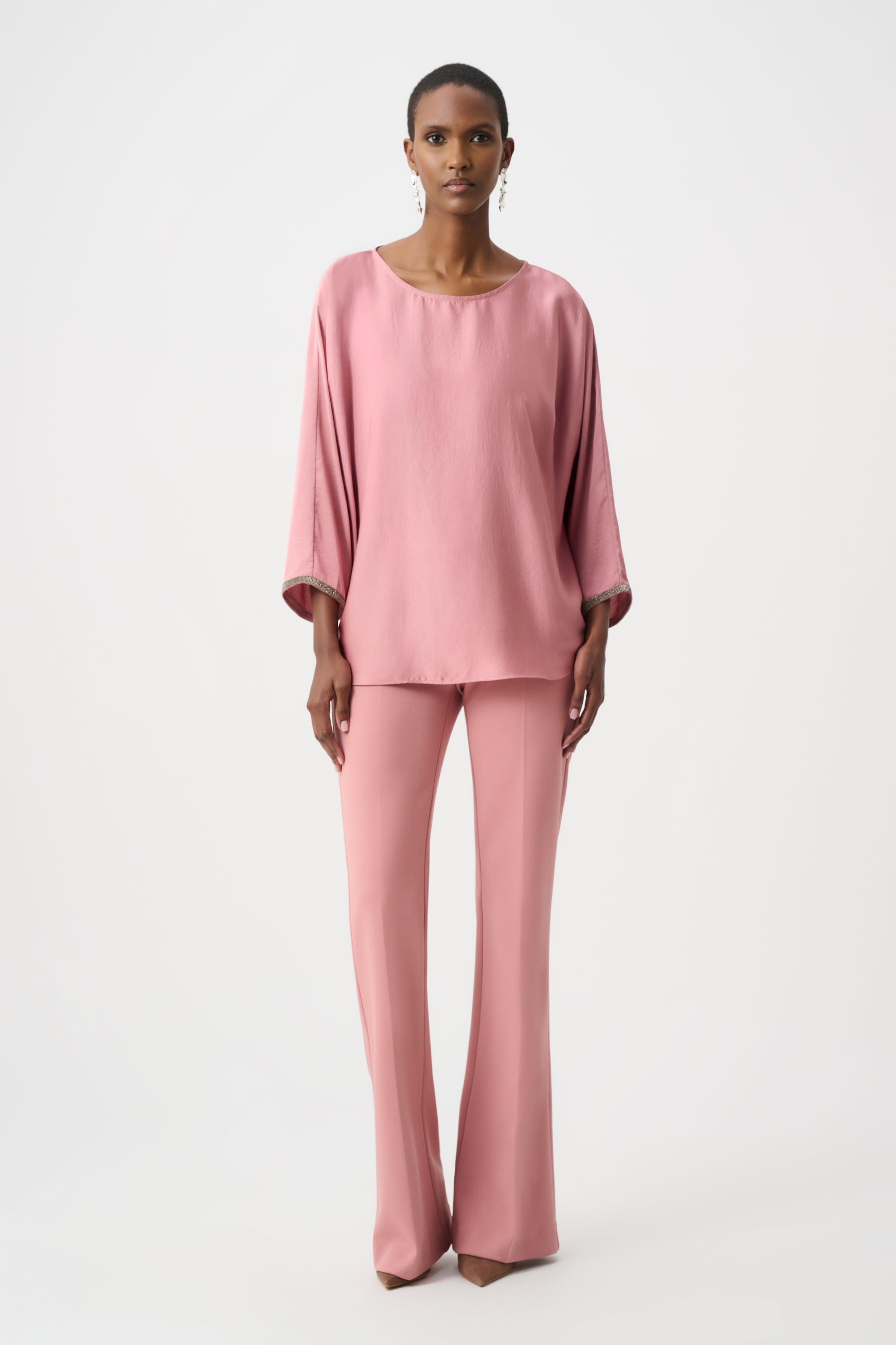 Recycled Satin Boat-Neck Tunic