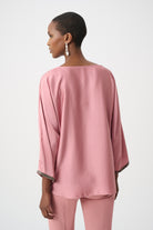 Recycled Satin Boat-Neck Tunic