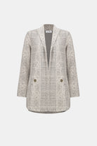 Jacquard Plaid A-Line Coat