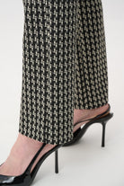 Jacquard Geometric Straight Pull-On Pants