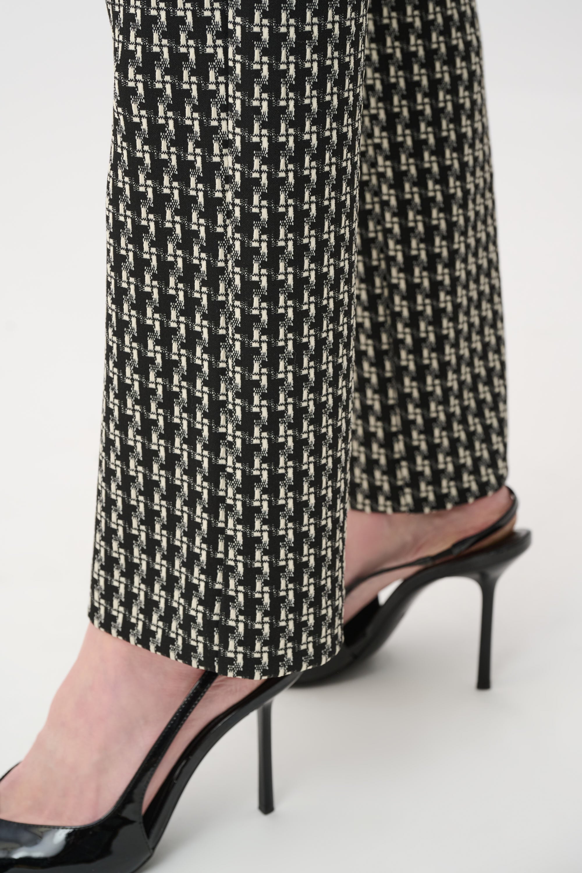 Jacquard Geometric Straight Pull-On Pants