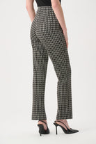 Jacquard Geometric Straight Pull-On Pants