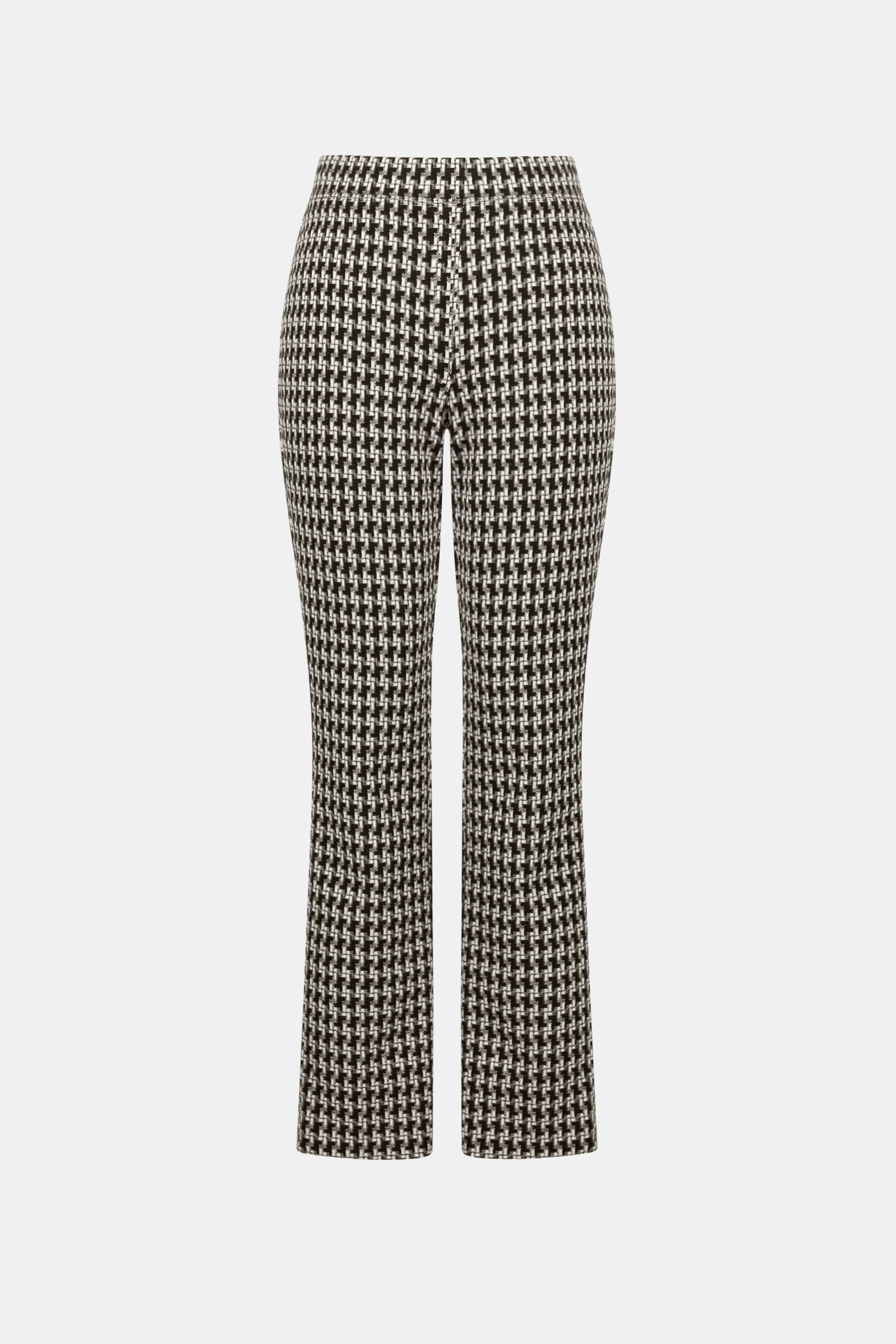 Jacquard Geometric Straight Pull-On Pants