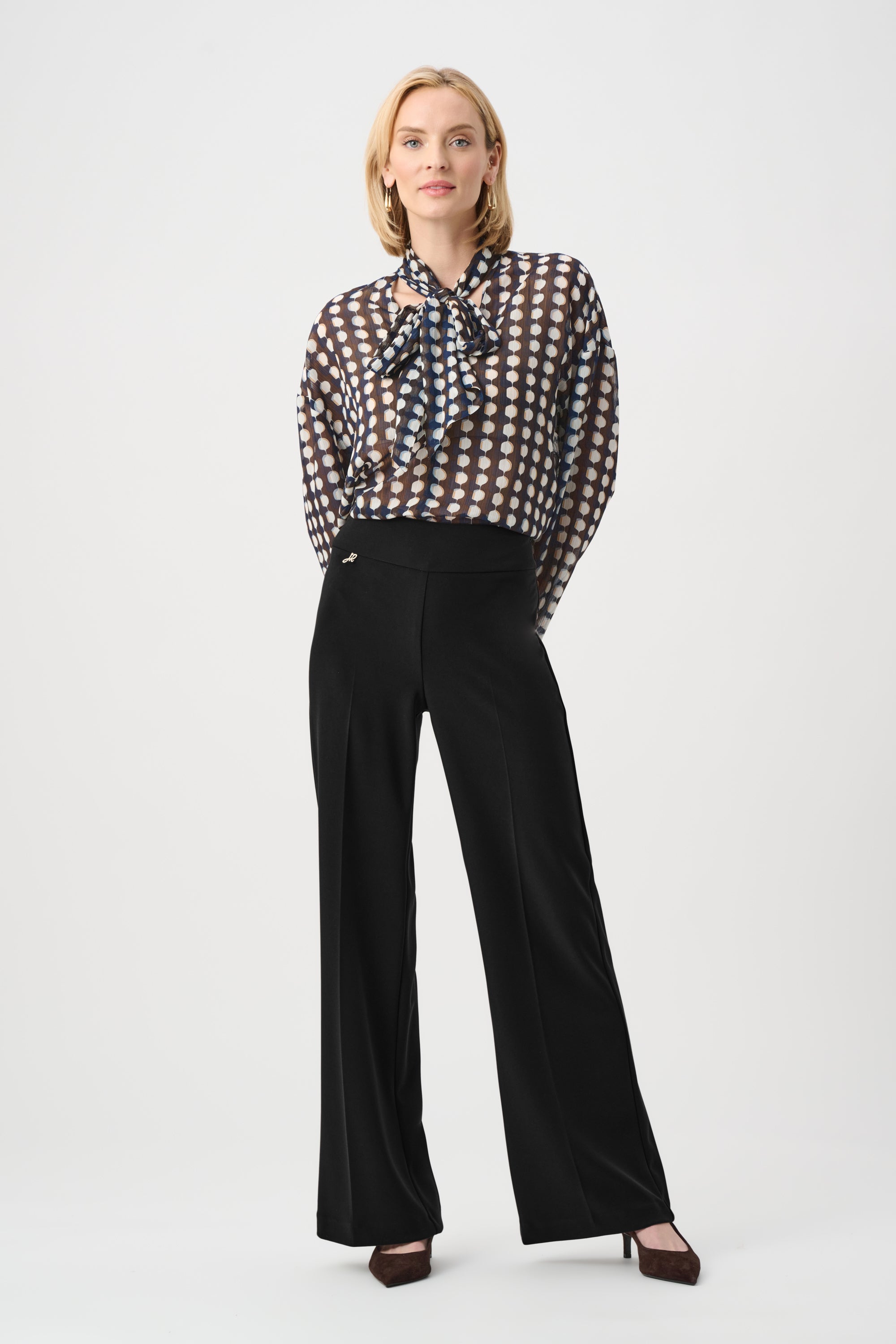 Silky Knit Wide-Leg Pull-On Pants