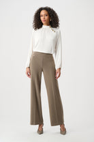 Silky Knit Wide-Leg Pull-On Pants