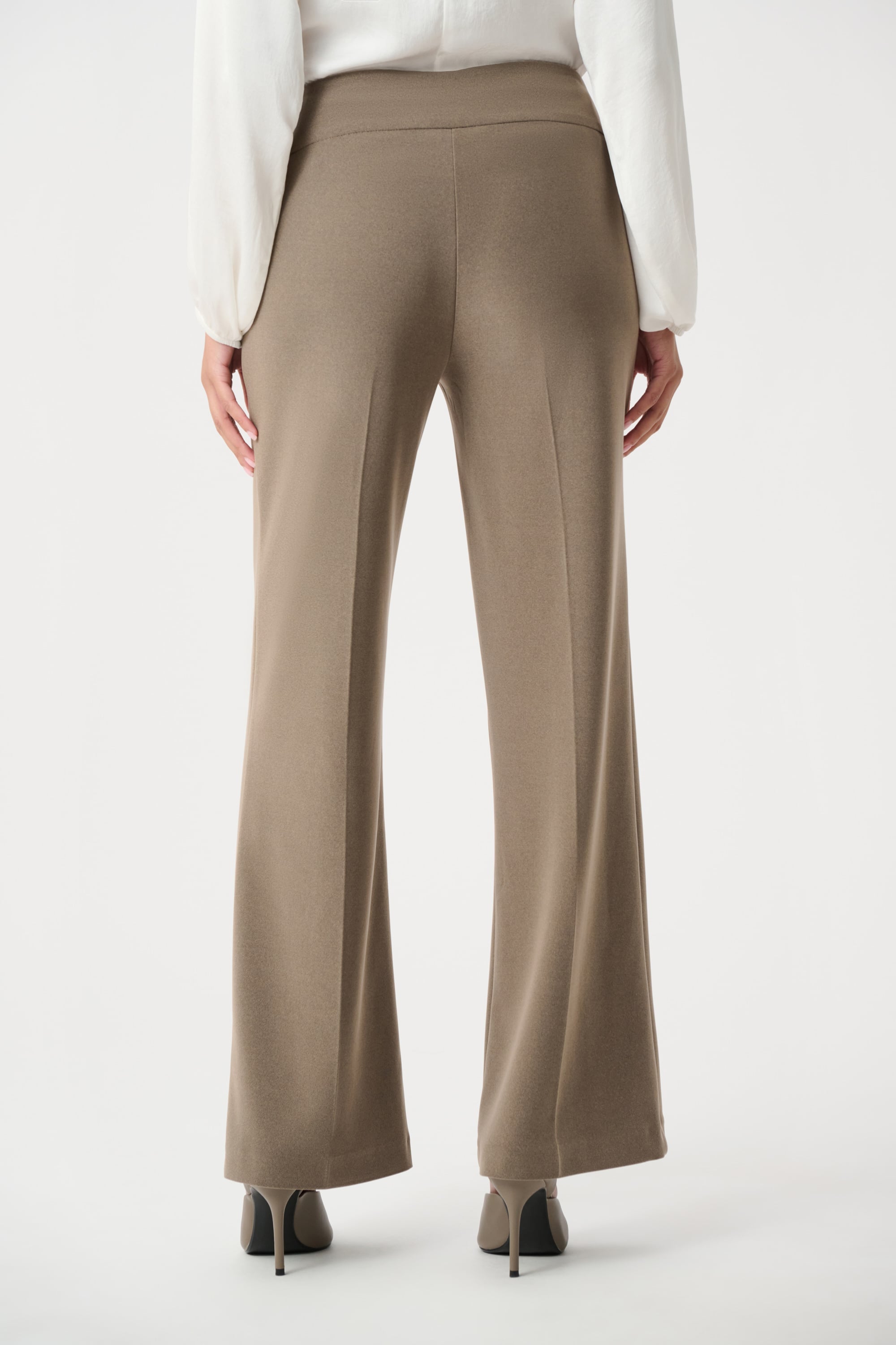 Silky Knit Wide-Leg Pull-On Pants