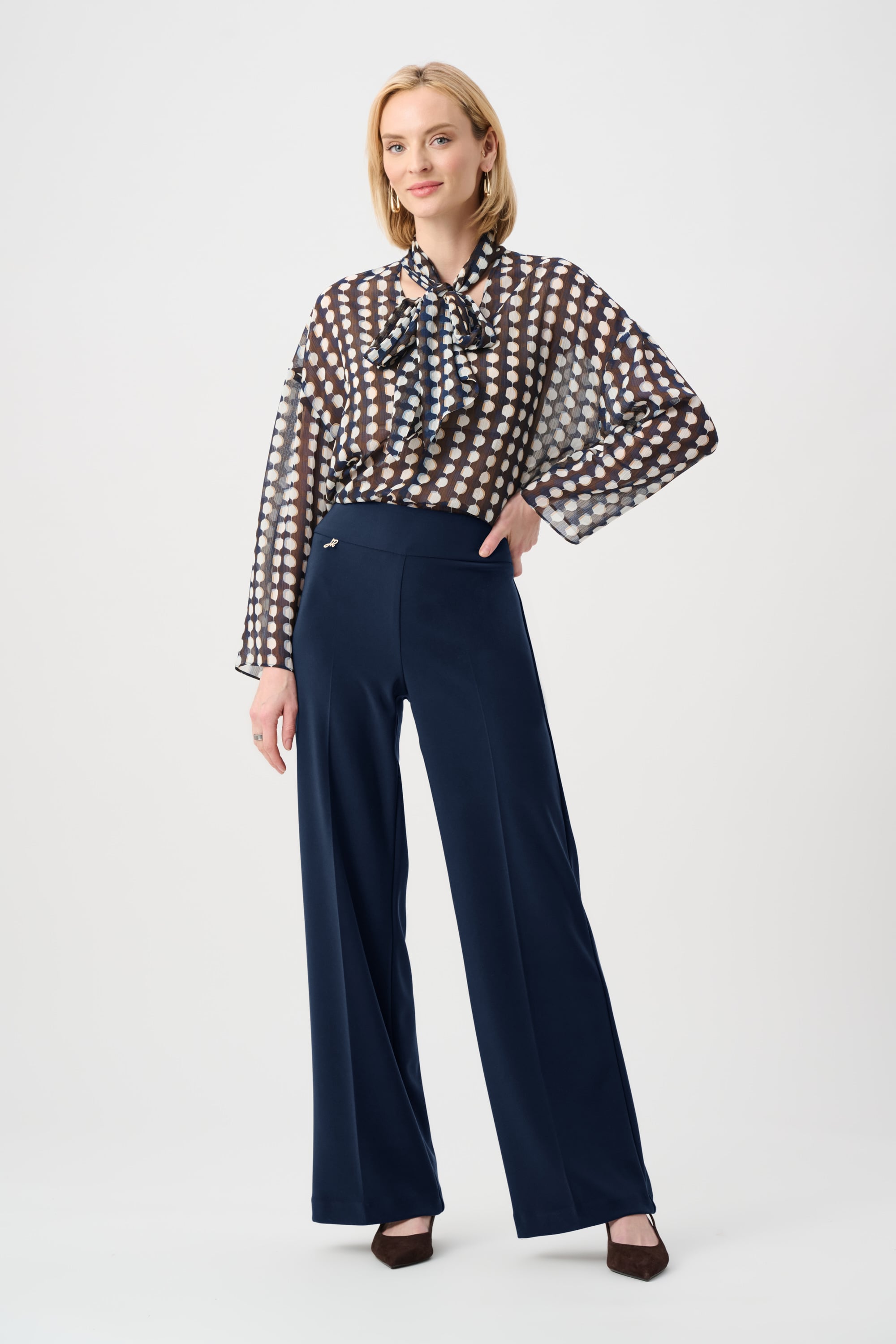 Silky Knit Wide-Leg Pull-On Pants