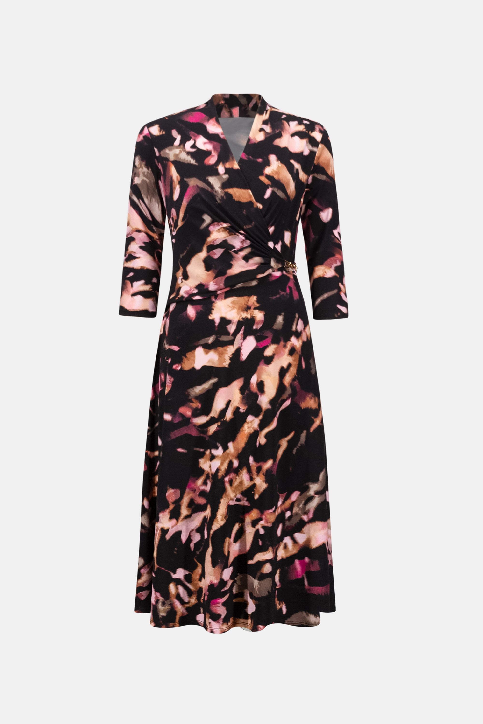 Printed Silky Knit Fit And Flare Dress