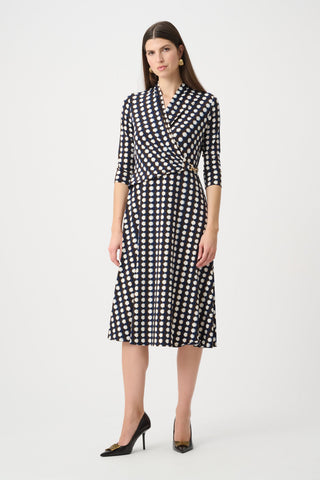 Joseph Ribkoff Printed Silky Knit Fit And Flare Dress-263077