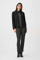 Abstract Jacquard Straight Pull-On Pants