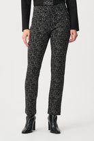 Abstract Jacquard Straight Pull-On Pants