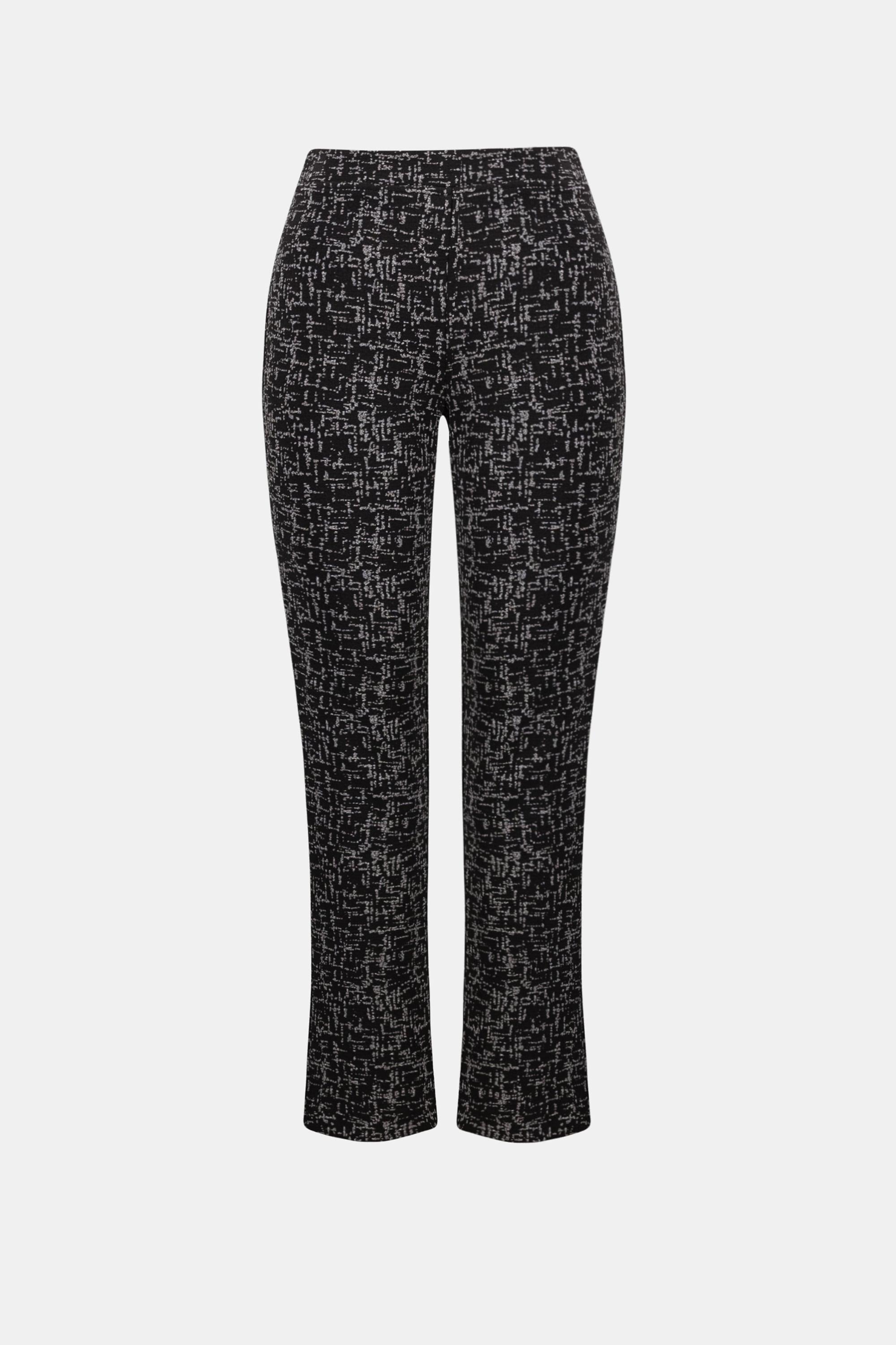 Abstract Jacquard Straight Pull-On Pants