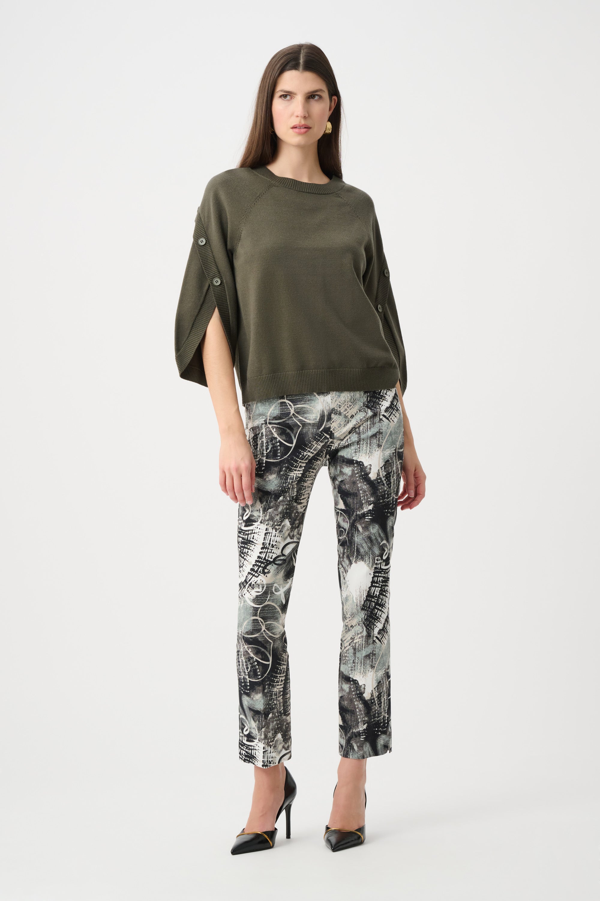 Millennium Abstract Print Pull-On Pants