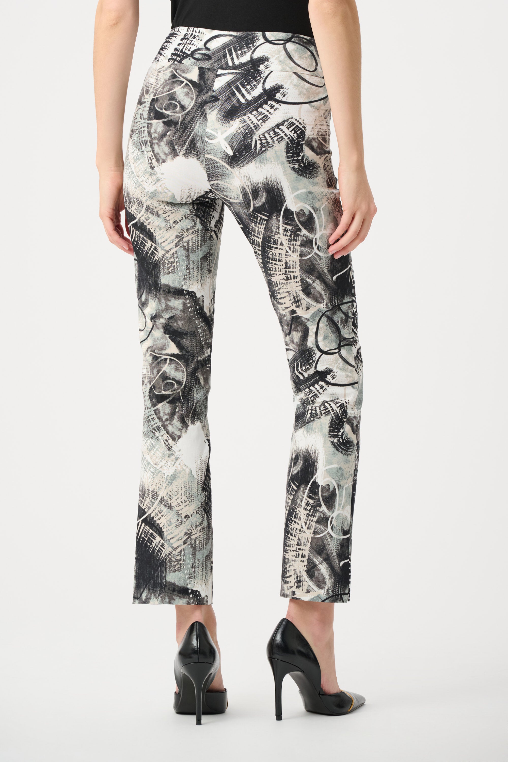 Millennium Abstract Print Pull-On Pants