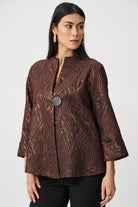 Woven Jacquard Animal Trapeze Jacket