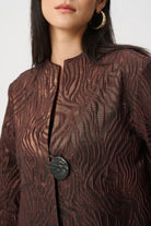 Woven Jacquard Animal Trapeze Jacket