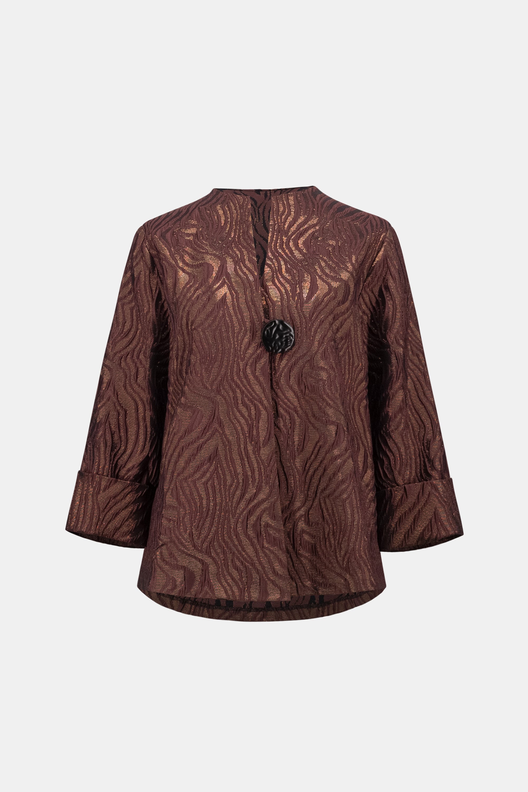 Woven Jacquard Animal Trapeze Jacket
