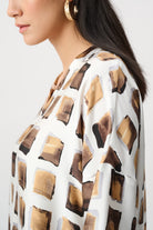 Recycled Satin Geometric Print Boxy Top