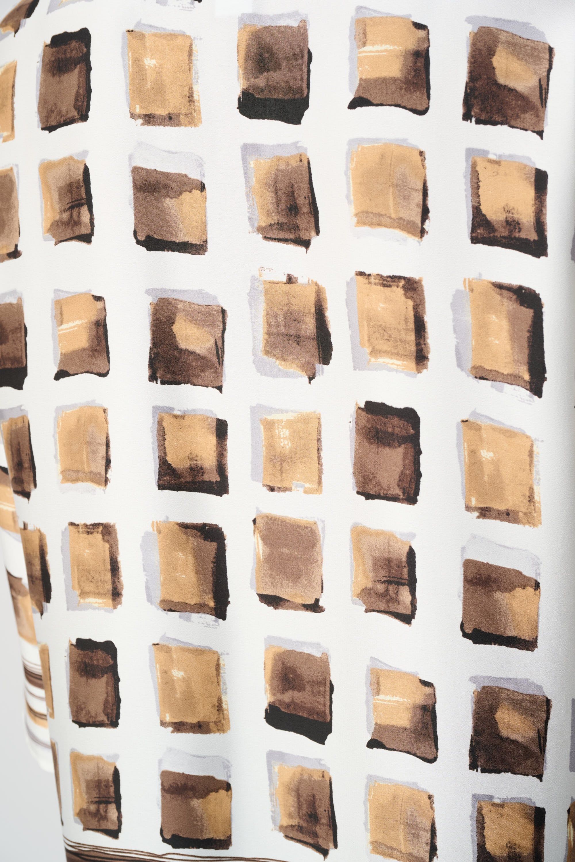 Recycled Satin Geometric Print Boxy Top