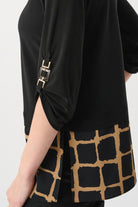 Silky Knit Abstract Print Straight Tunic