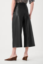Leatherette Pull-On Culotte Pants