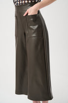 Leatherette Pull-On Culotte Pants