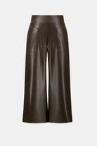 Leatherette Pull-On Culotte Pants