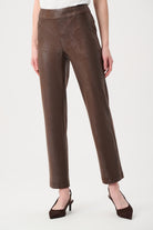 Foiled Silky Knit Straight Pull-On Pants