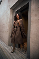 Scuba Suede Fit-and-Flare Dress