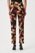 Silky Knit Abstract Print Straight Pull-On Pant