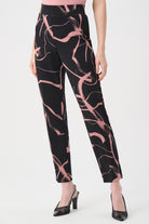 Silky Knit Abstract Print Straight Pull-On Pant