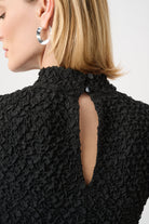 Textured Jacquard Flounce Dress With Memory