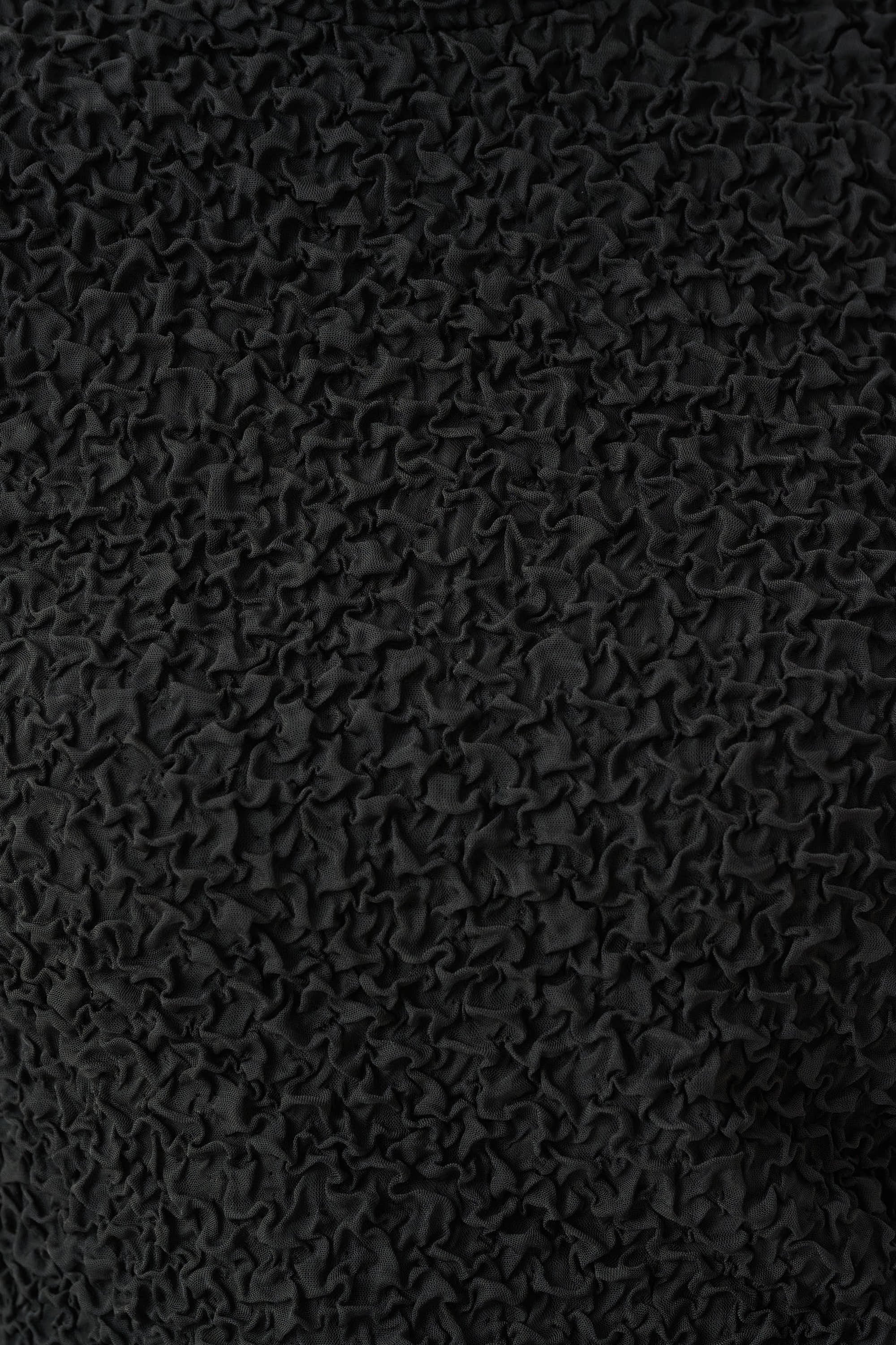 Textured Jacquard Flounce Dress With Memory