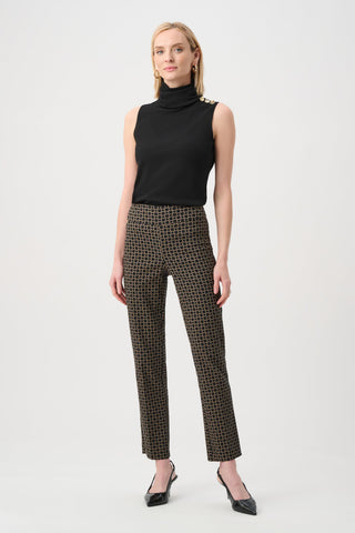 Joseph Ribkoff Geometric Jacquard Straight Pull On Pant-263138