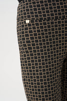 Geometric Jacquard Straight Pull On Pant