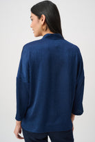 Crushed Satin Straight V-Neck Top