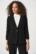 Melange Silky Knit Straight Blazer