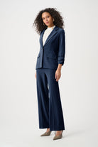 Melange Silky Knit Straight Blazer