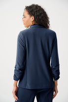Melange Silky Knit Straight Blazer