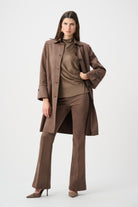 Scuba Suede Straight Coat