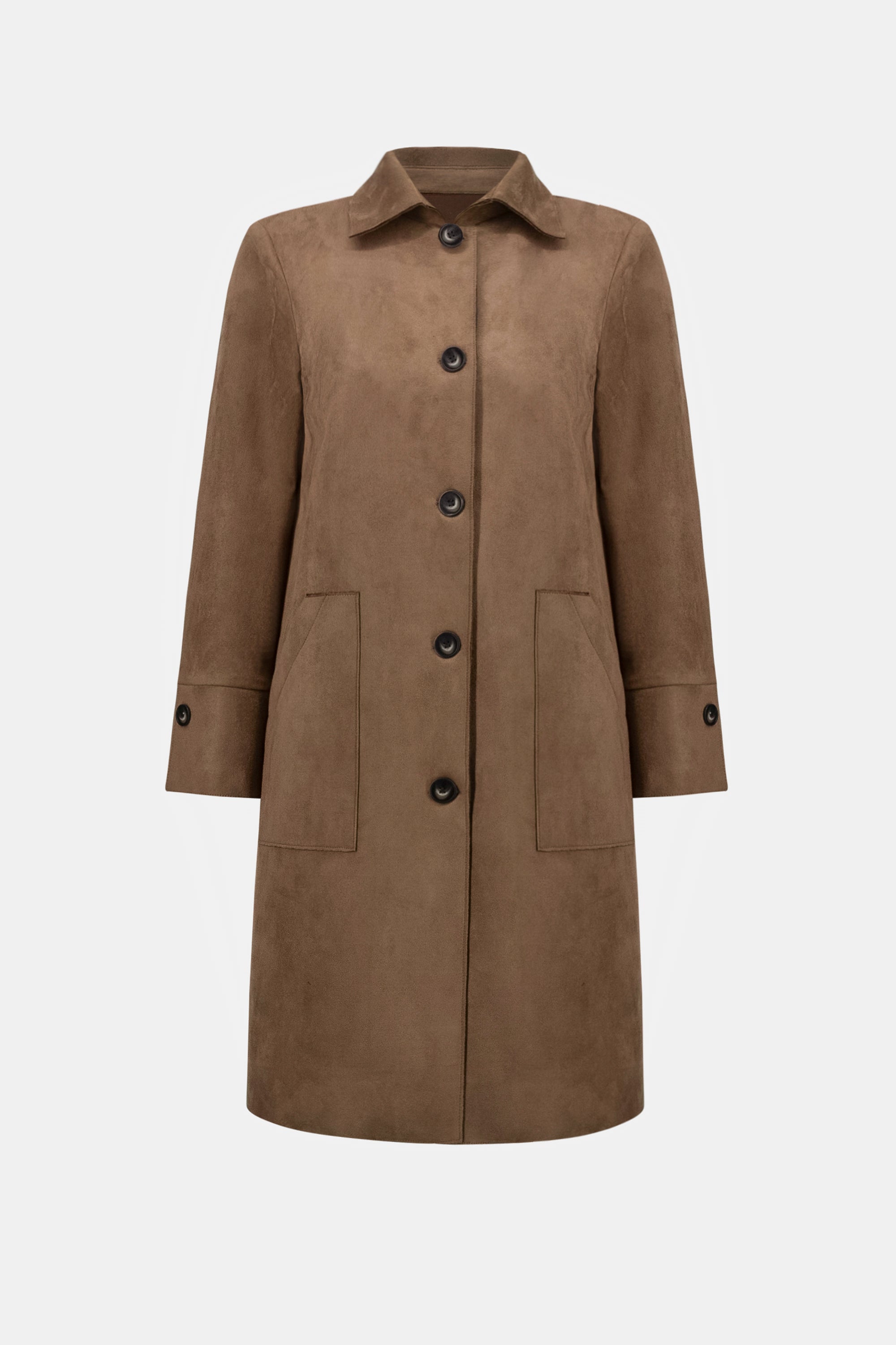 Scuba Suede Straight Coat